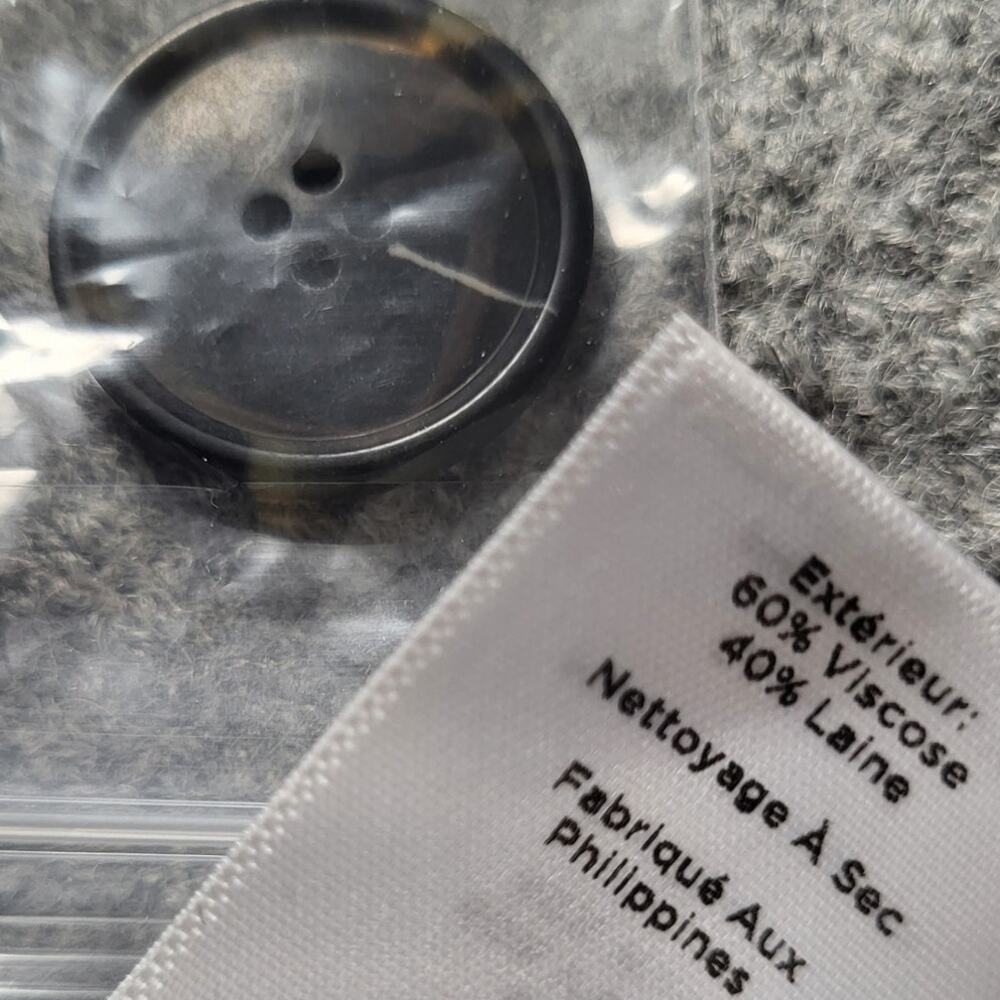 Talbots Light Gray Boiled Wool One Button Blazer … - image 8